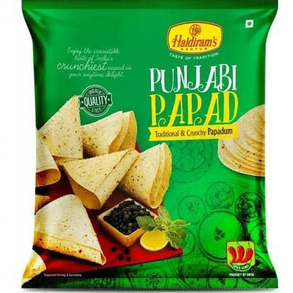 

PUNJABI PAPAD HA;DIRAM'S 200G / Pappadum / Kerupuk Khas India