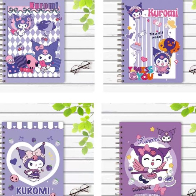 

KI3 4PCS Notebook Buku Catatan A5 Ring Motif Kartun Lucu Buku Tulis Karakter Lucu Isi 6 Halaman Notebook Ring 4pcs