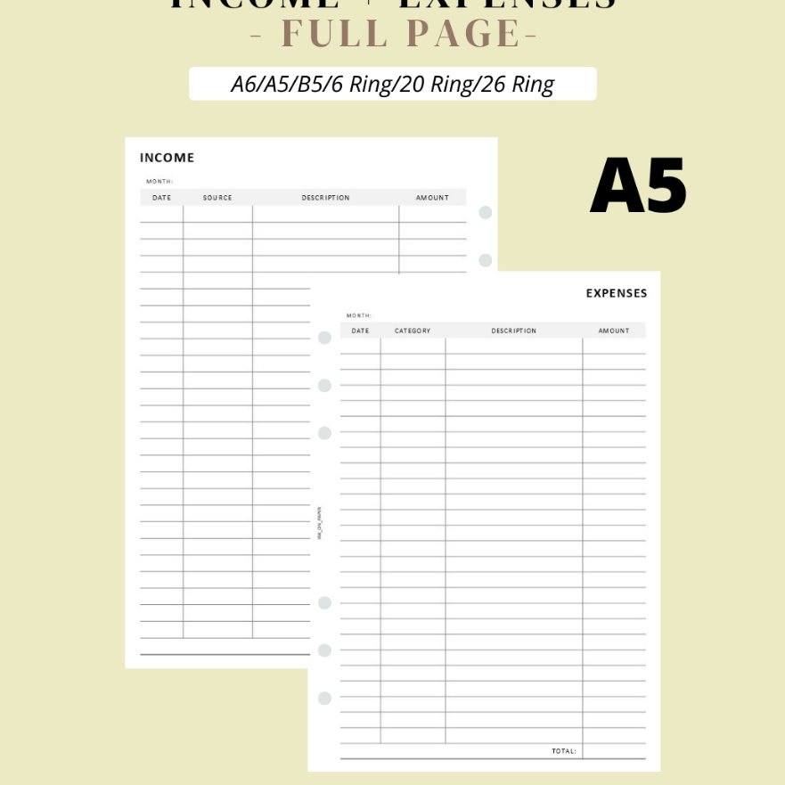 

KP8 A5 Financial Planner Income Expenses Tracker Catatan KeuanganCatatan PemasukanCatatan Pengeluaran by INKONPAPER