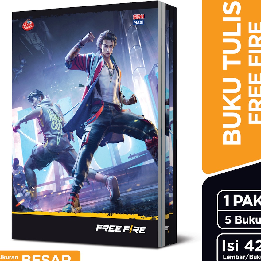 

KI3 SiDU Maxi Buku Tulis Free Fire 42 Lembar 5 buku