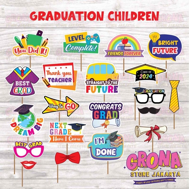 ACC Photobooth Graduation Children / Aksesoris Foto Graduation Children / Photo Props Graduation Chi