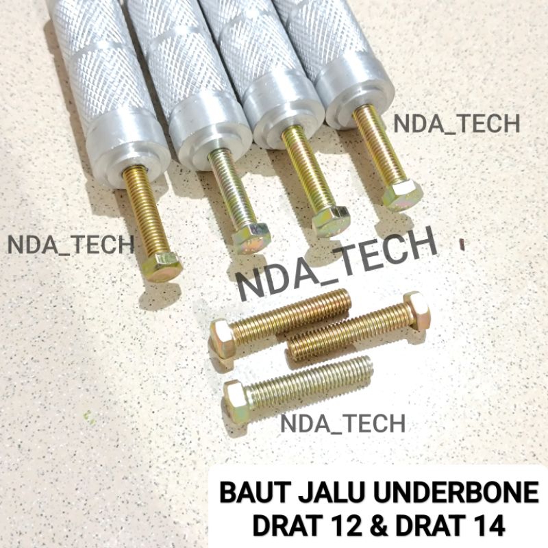 BAUT JALU UNDERBONE DRAT 12 & DRAT 14 UNIVERSAL BAUT STEP JALU UNDERBONE MOTOR BAUT JALU PIJAKAN KAK