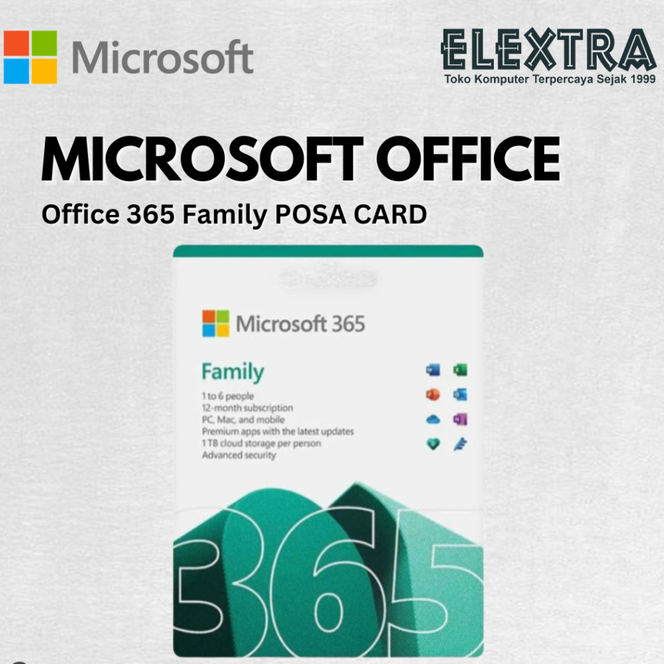 Microsoft Office 365 Family - POSA CARD