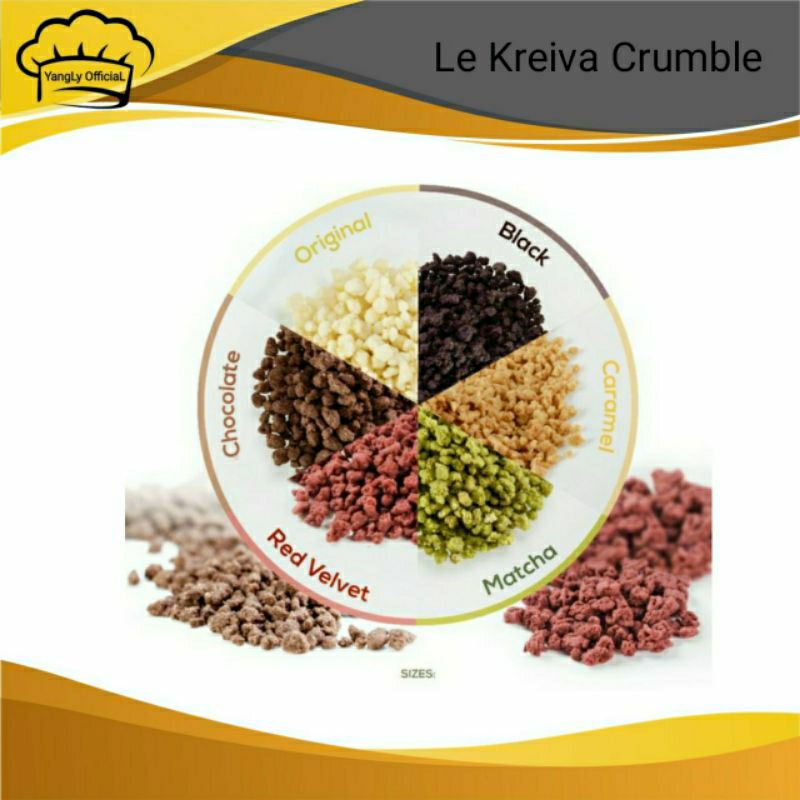 

La Kreiva Crumble Fine Toping All Variant 100gr / Biskuit Remahan Warna Warni