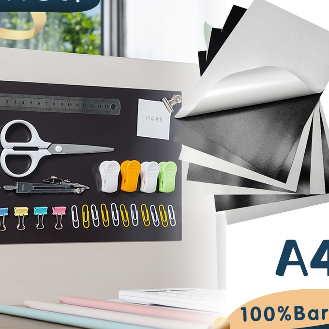 

Hemat Magnetic Sheets Flexible with Adhesive Backing Magnet Lembaran Ukuran A4