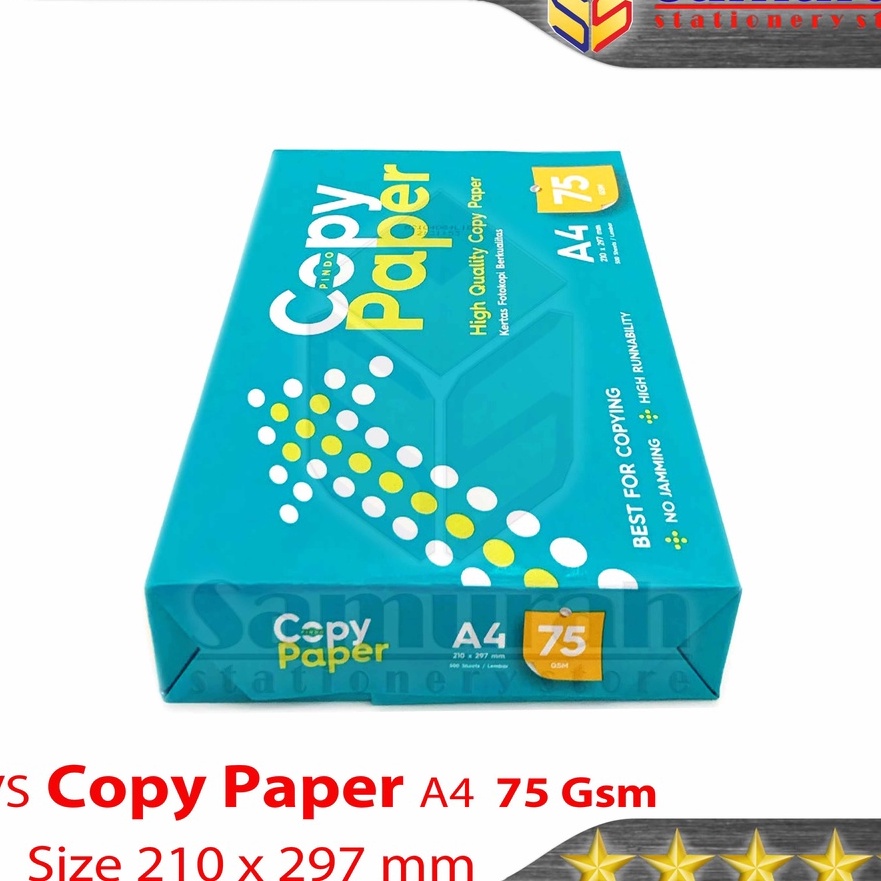 

KI3 Kes HVS Copy Paper A4 75 Gsm 1 Rim HVS CopyPaper A4 75 Gram Kes Print Hvs Putih CPB 75gsm