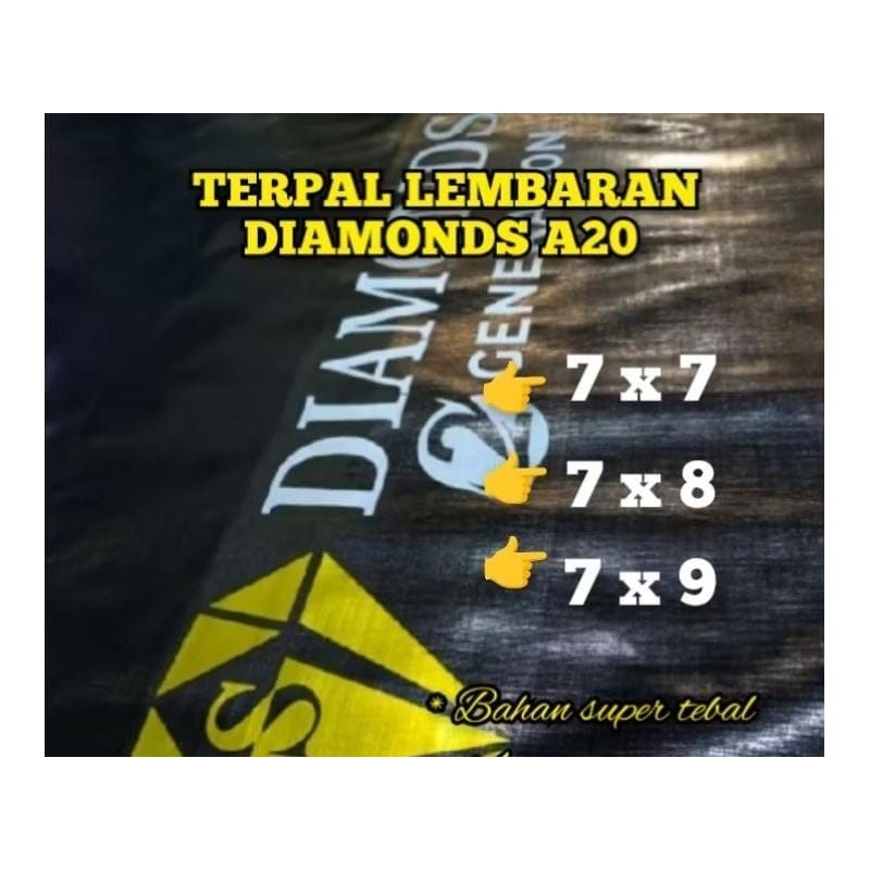 terpal lembaran A20 diamond hitam 7x7 7x8 7x9 terpal plastik terpal lembaran terpal tenda