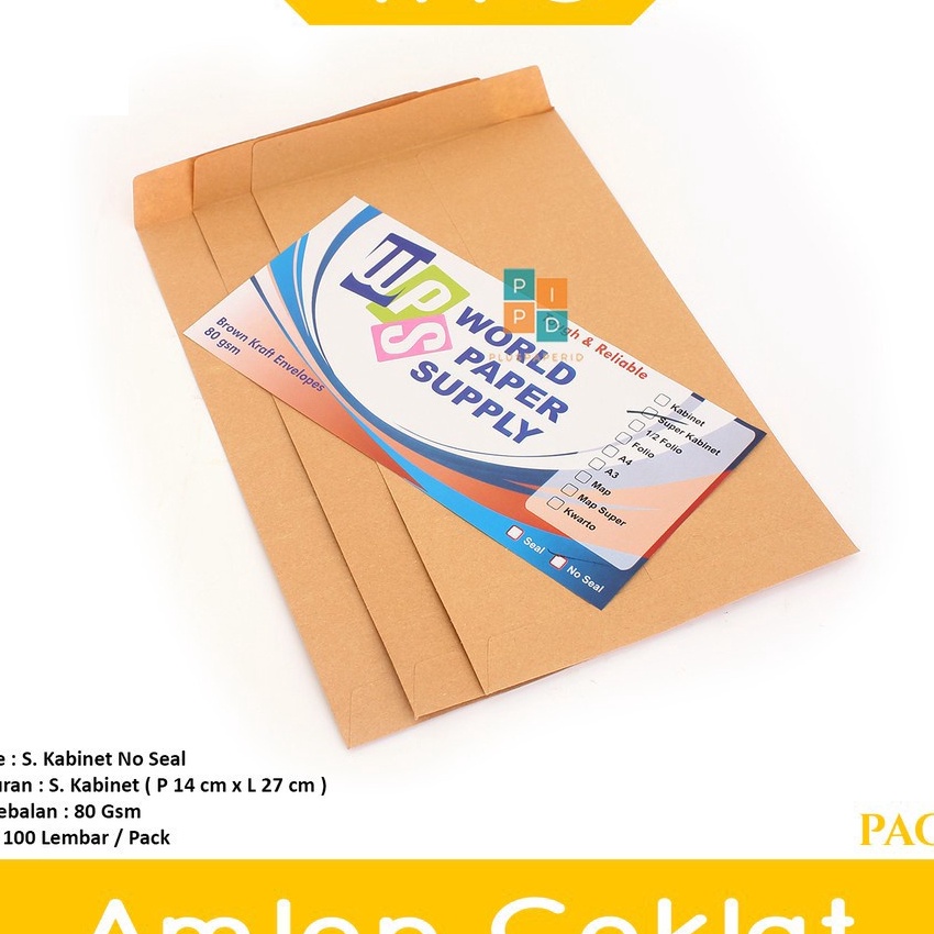 

KF7 WPS Amplop Coklat Ukuran Cabinet 14 x27 cm No Seal Pack