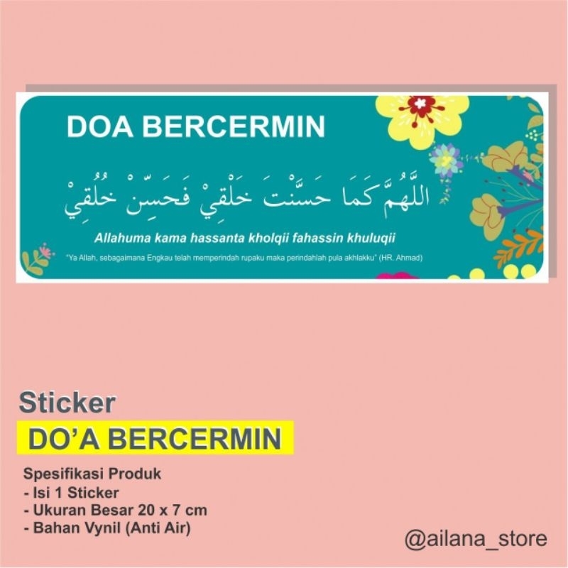 STIKER DOA BERCERMIN • ANTI AIR • BERCERMIN