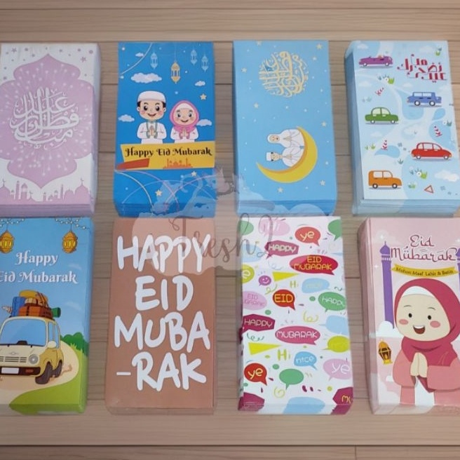 

Langka 5 pcs amplop lebaran kemasan mika angpao lebaran premium