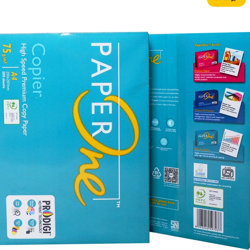 

KI3 PAPER ONE KES HVS A4 75GSM 1 RIM KES PRINT FOTOCOPY KES HVS PAPER ONE KES HVS A4