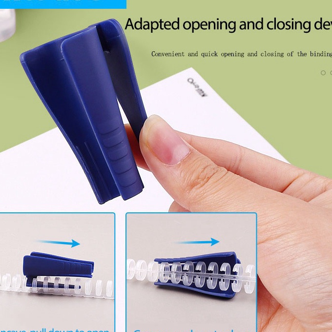 

KI3 Alat Pembuka Binder Bahan Plastik Untuk Loose Leaf Binders Sisir Buka Dan Tutup Ring Opener