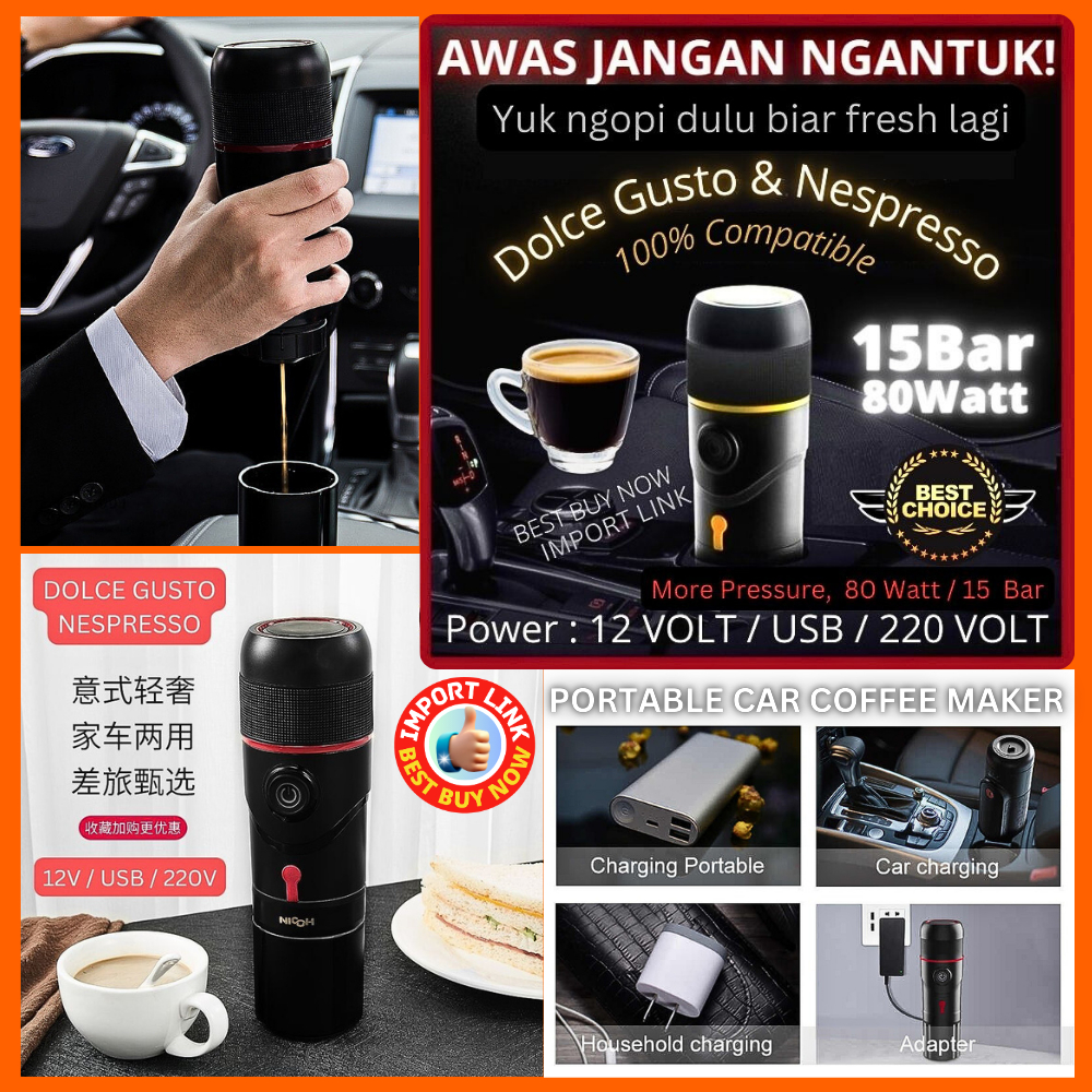 Dolce Gusto Espresso Coffee Tea maker electric handy portabel alat press kompresso kopi otomatic ter