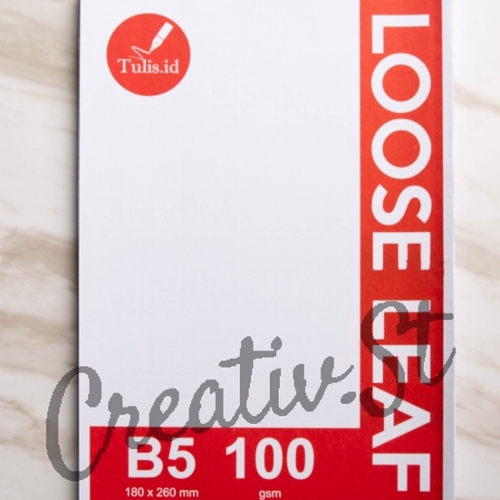 

KP8 TULISID Basic White Paper Loose Leaf B5 1 Gsm Binder Paper Blank Ruled Dotted Grid