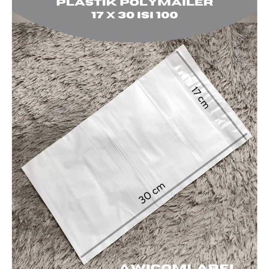 

HJ6 17x3 POLYMAILER PUTIH Plastik Packing ukuran 17 x 3 cm isi 1