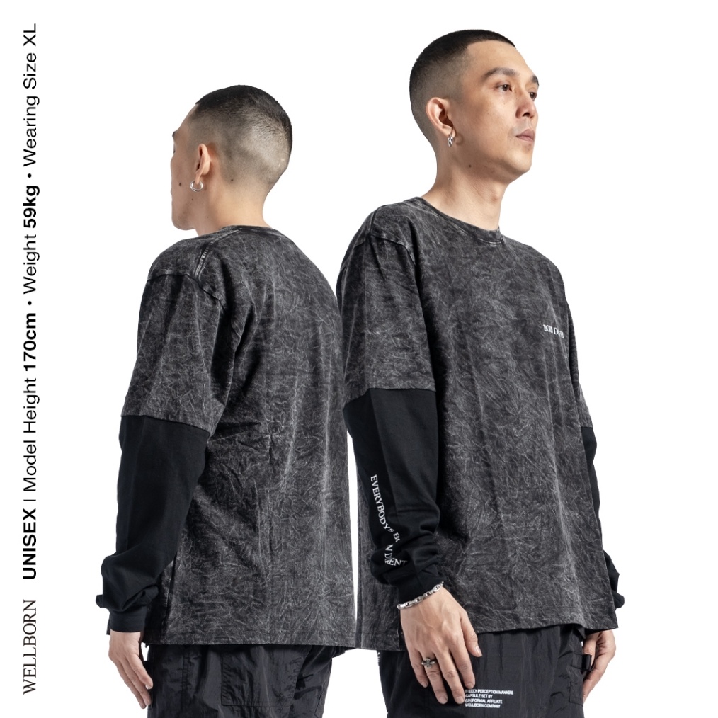 Wellborn Fukazi LS Tshirt Washed Black