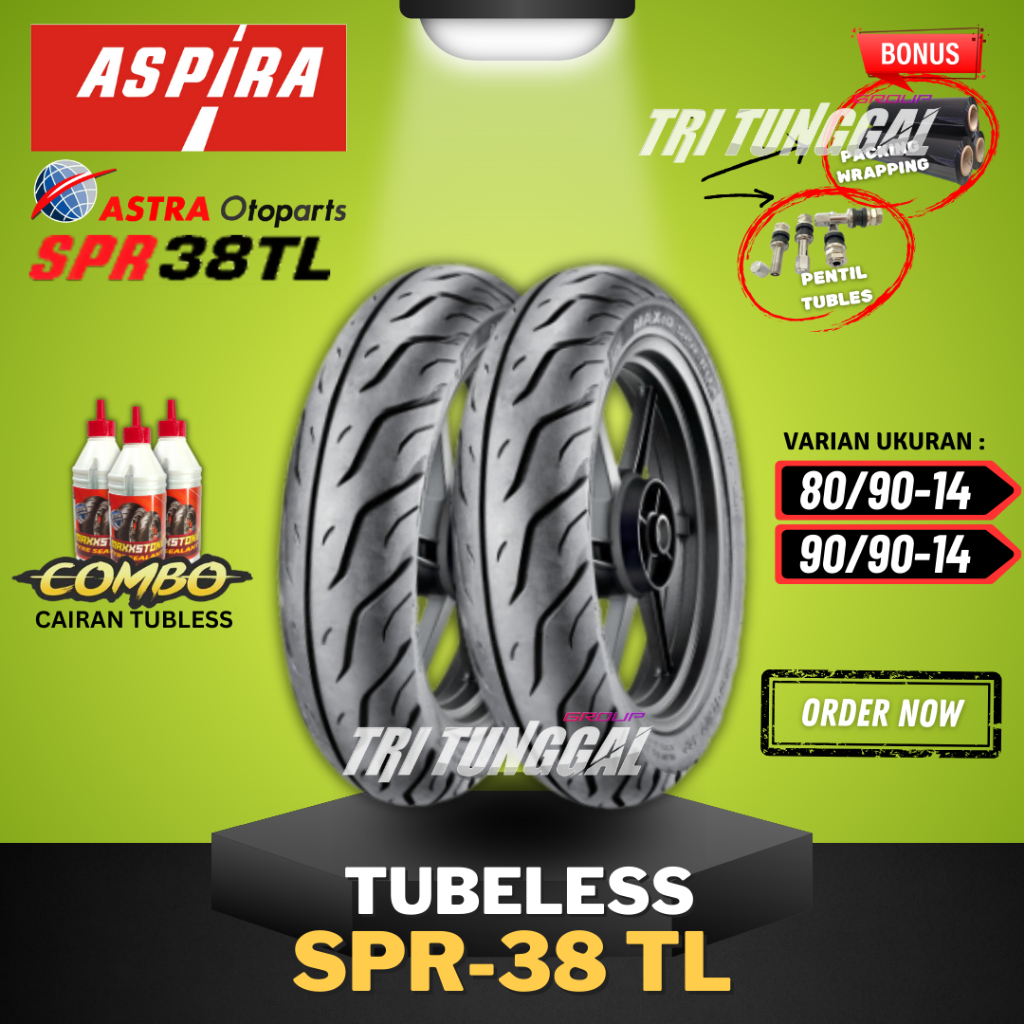 [READY COD] BAN ASPIRA TUBELESS / BAN TUBLES ASPIRA MAXIO SPR38 TL RING 14 / BAN LUAR ASPIRA RING 14