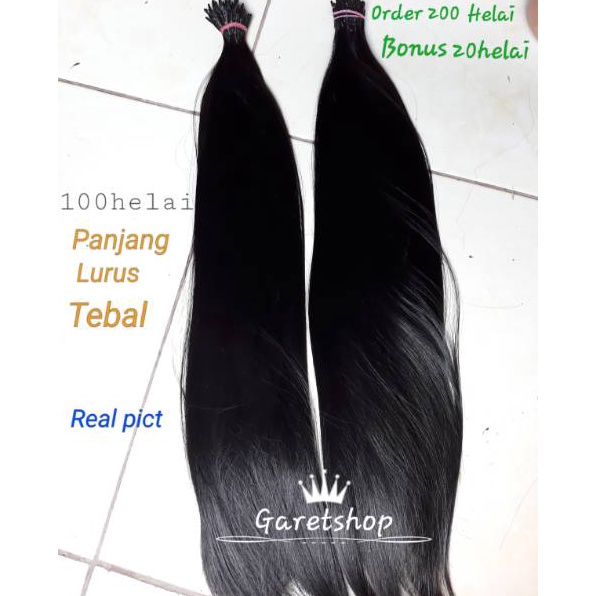Pasti Datang  CODPROMO Rambut sambung 665cm 1helai1ikat