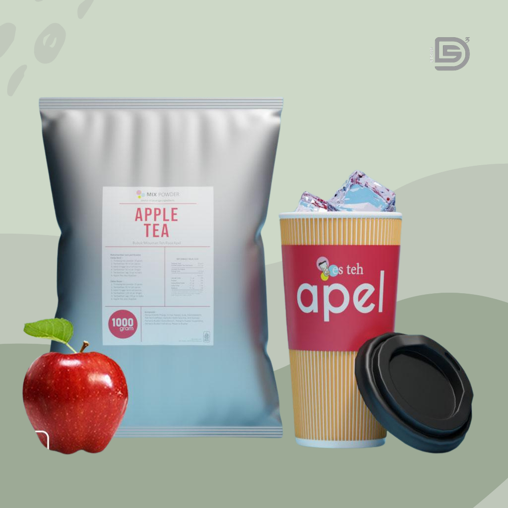 

Bubuk Minuman Teh Rasa Apel Instan Powder Apple Tea Kemasan 1 Kg