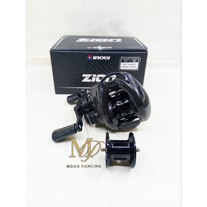 REEL IROLY ZION BC DEEP/SHALLOW DAN DOUBLE SPOOL  RATIO 8.3:1 HANDLE KIRI/KANAN