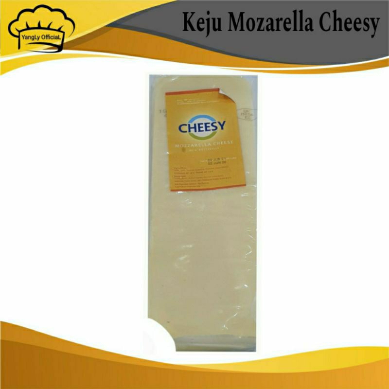 

Keju Mozarella Merk CHEESY Kemasan Vacum 200gr - HALAL - GOOD QUALITY