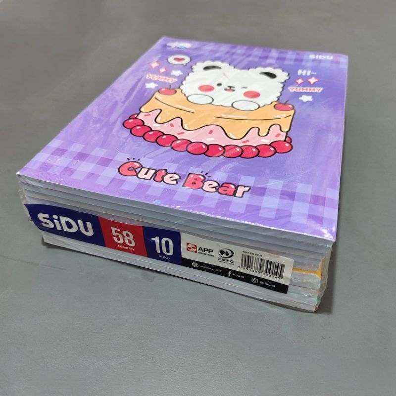 

1 Pak Buku Tulis Sidu 58 Lembar isi 10 Buku