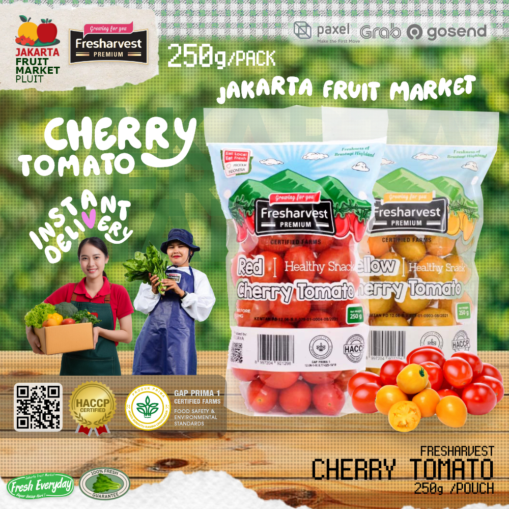 

FRESHARVEST RED / YELLOW CHERRY TOMATO POUCH Sayur Tomat Segar
