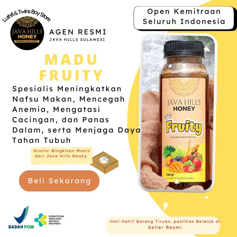 

(100% ASLI) MADU FRUITY BY JAVA HILLS HONEY/MADU ANAK/NAFSU MAKAN/CACINGAN/ANEMIA/PANAS DALAM/DAYA TAHAN TUBUH