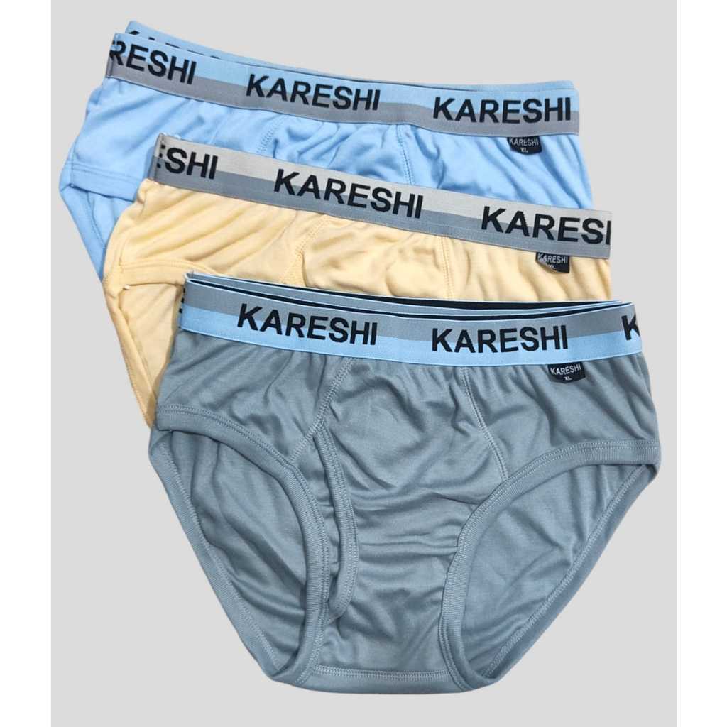 Celana Dalam Pria Dewasa Kareshi 6 Pcs - Ukuran Lengkap M, L, XL, XXL(3L) | Nyaman dan Berkualitas 2