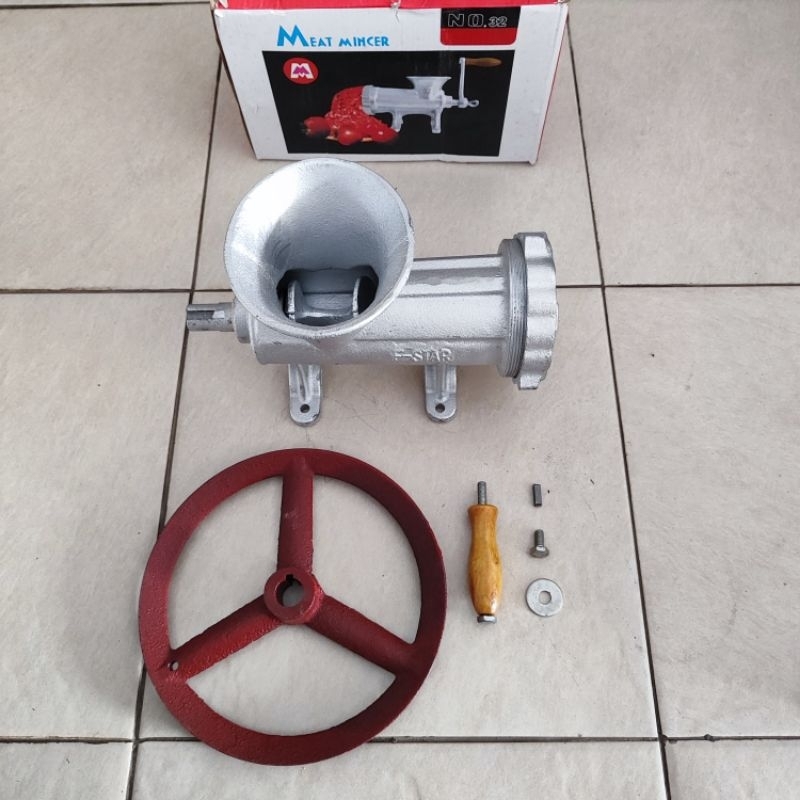 Meat Mincer Grinder Stainless Giling Gilingan Daging no 32 Poli Pulley F-Star