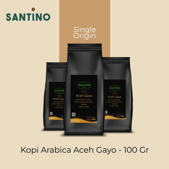 

Santino Single Origin Aceh Gayo Coffee - Kopi 100% Arabica 100 gr