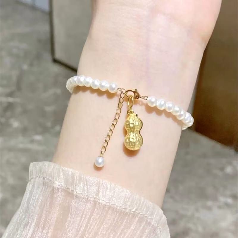Bundara.id Acc-1590 Korean style gelang fashion wanita mutiara kacang cantik