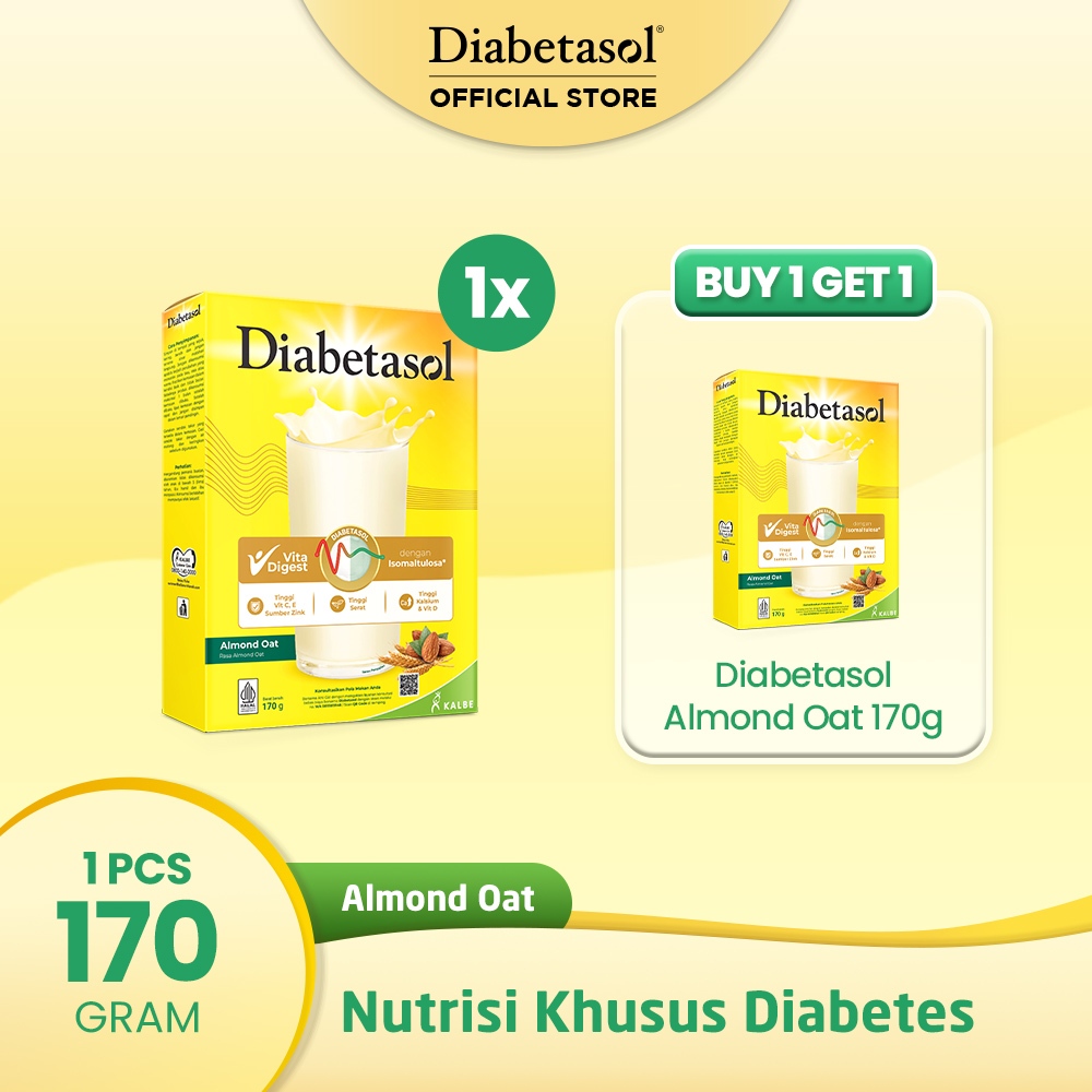 

Buy 1 Get 1 Diabetasol Almond 170g