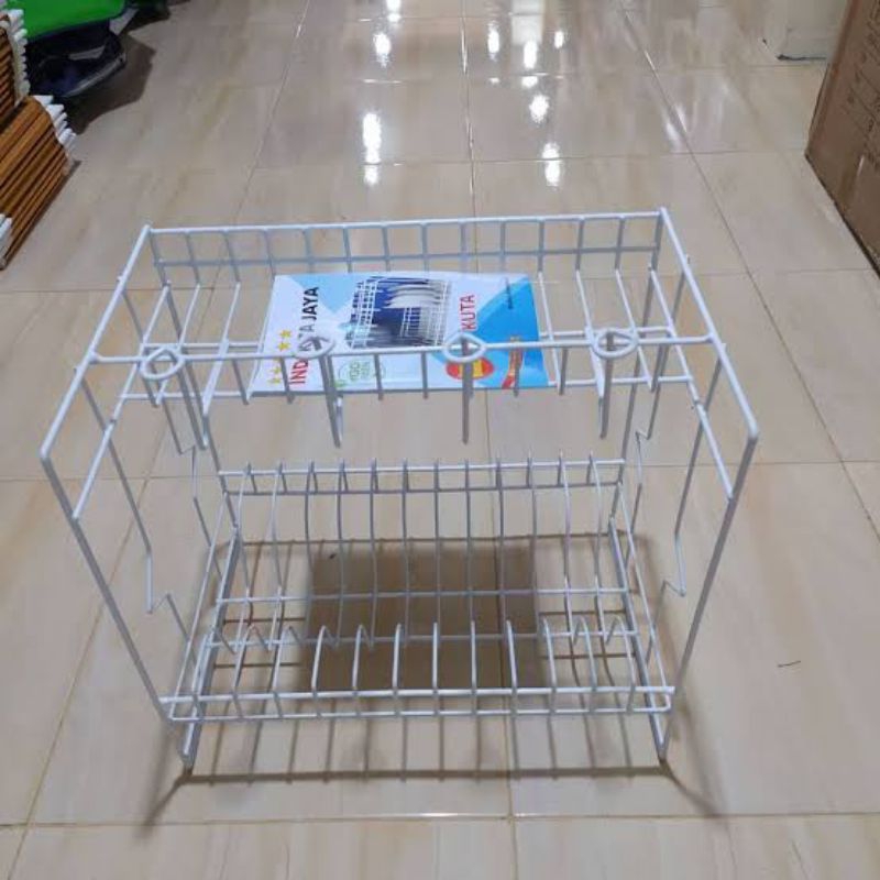 Rak Piring Besi 2 Susun/Rak Besi Serbaguna Susun 2 Kuta/Rak Piring Gelas 2 Susun Kuta