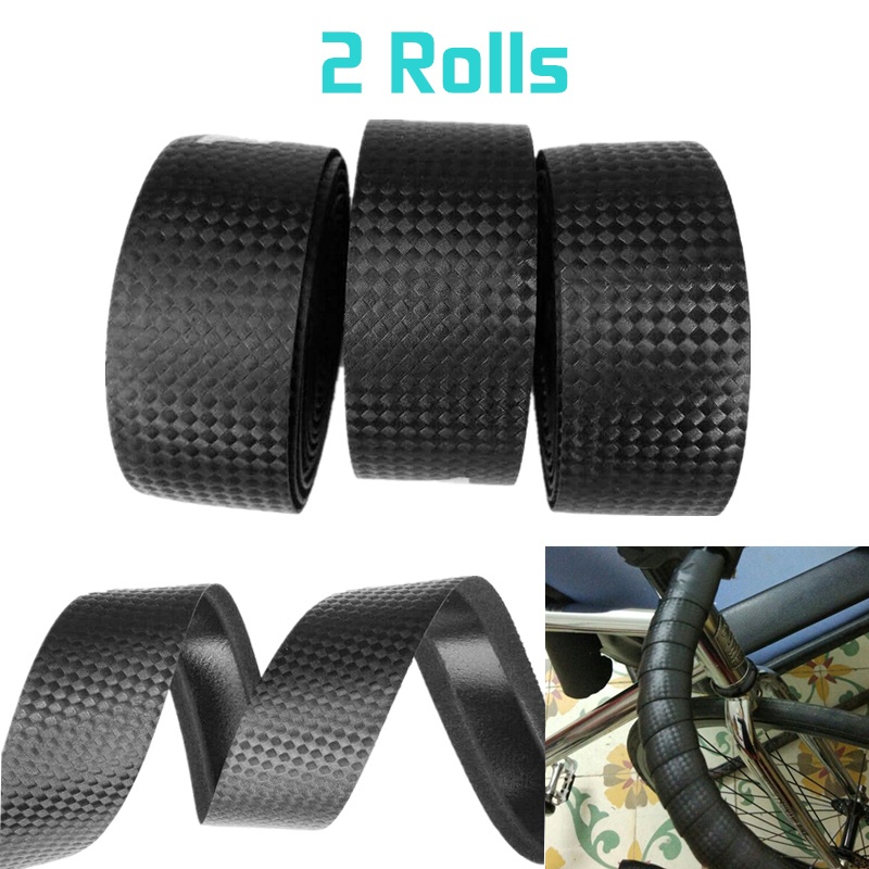 LAYFUZ Bar Tape Road Bike Carbon Look Anti Slip 2 Roll - Bartape Sepeda Balap Handlebar Tape Balap C