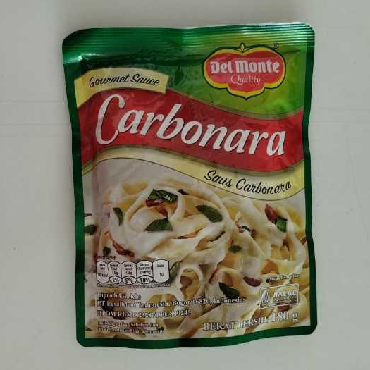 

SAUS CARBONARA DEL MONTE 180 GR GOURMET SAUCE MUSHROOM DELMONTE DELMON JAMUR CHEESE KEJU