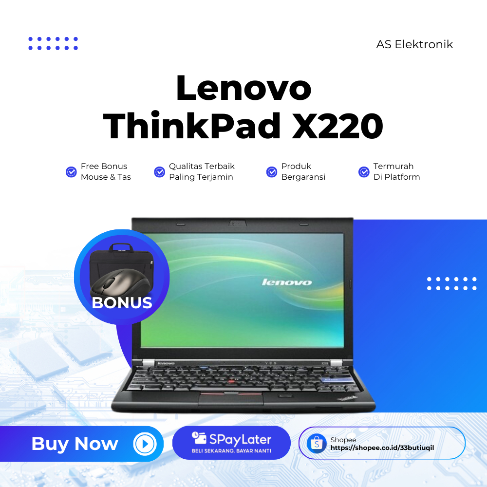 LAPTOP LENOVO THINKPAD X220 i5 /RAM 4GB/512 SSD /WIN10/FREE MOUSE & TAS