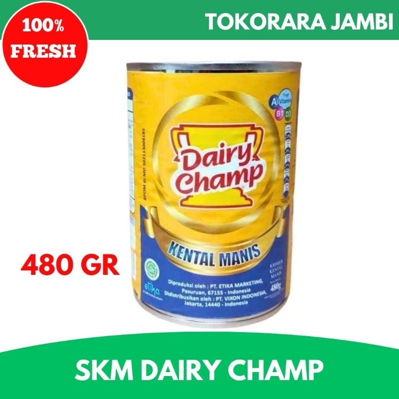 

Dairy Champ susu kental manis 480g/Susu krimer kental manis -Tokorara.Jambi