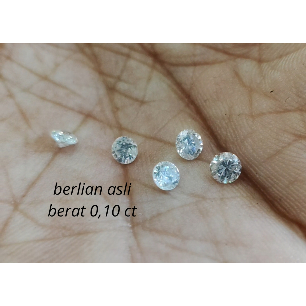 Natural berlian eropa putih premium gugur 10 berat 0,10 ct