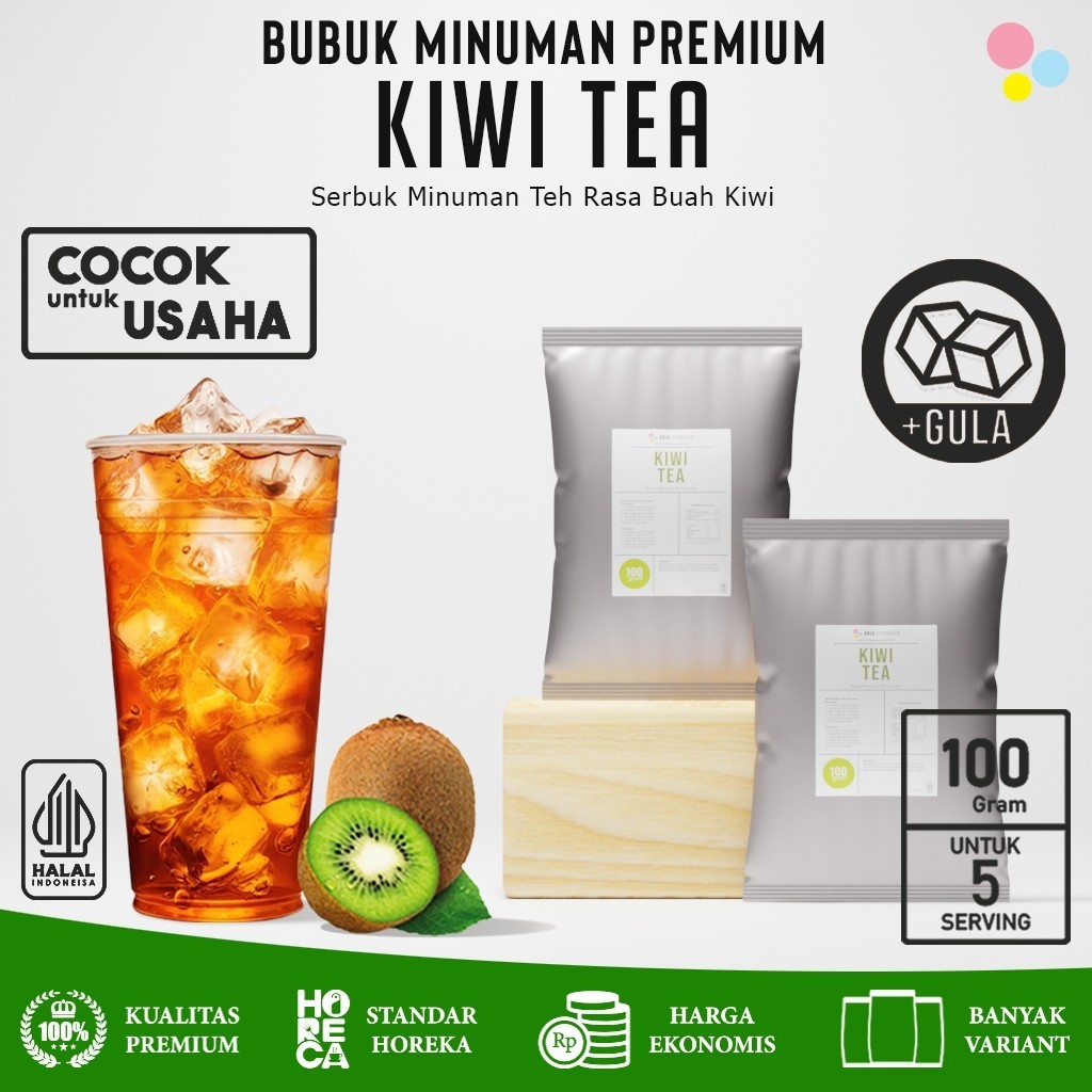 

Bubuk Minuman Rasa Kiwi Tea Powder 100 Gr Serbuk Minuman Teh Kiwi 100 Gram Kekinian Premium