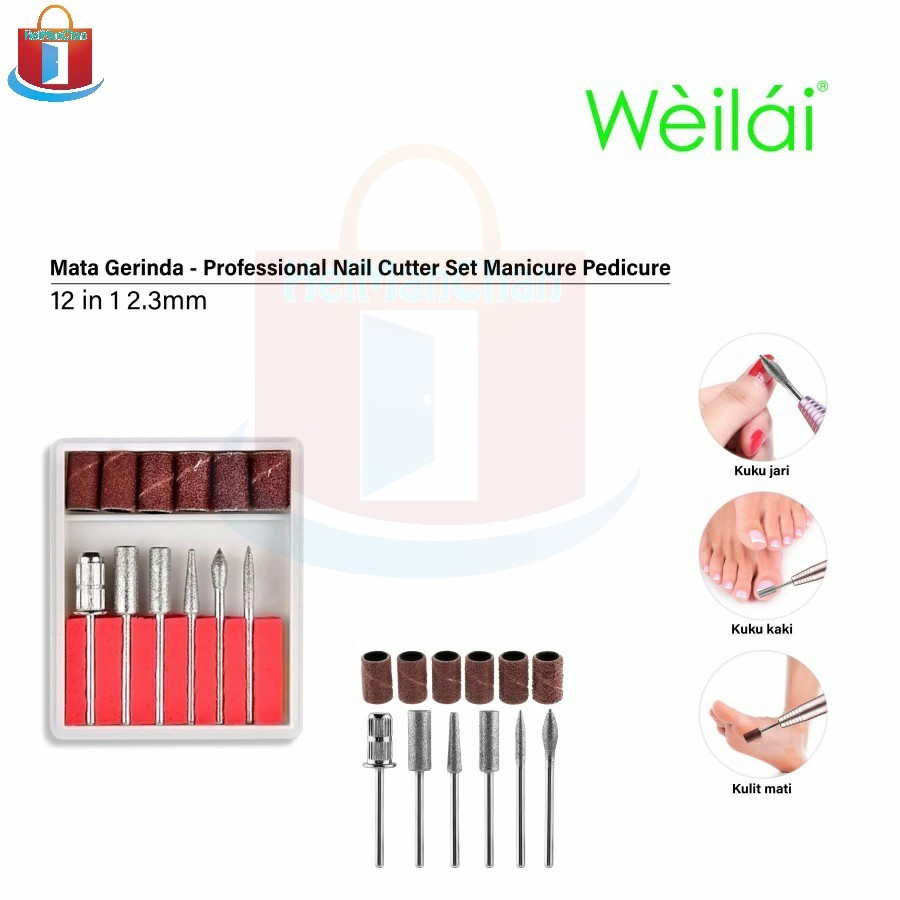 Mata bor asah batu ukir mini sparepart mesin gerinda mini 1 set 2.3mm