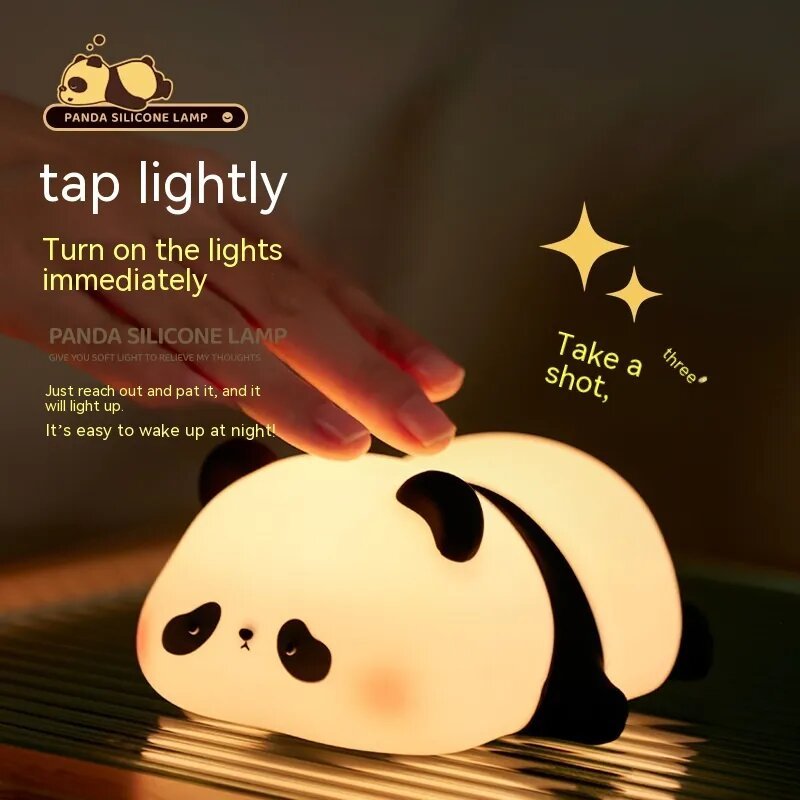 Lampu Tidur Night Light Kamar Anak Silikon Squishy Panda Night Light