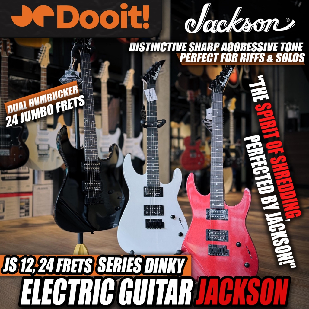 Jackson JS Series Dinky JS12 JS 12 Amaranth Gitar Elektrik Electric 24 Frets Jumbo, Pilih Warna