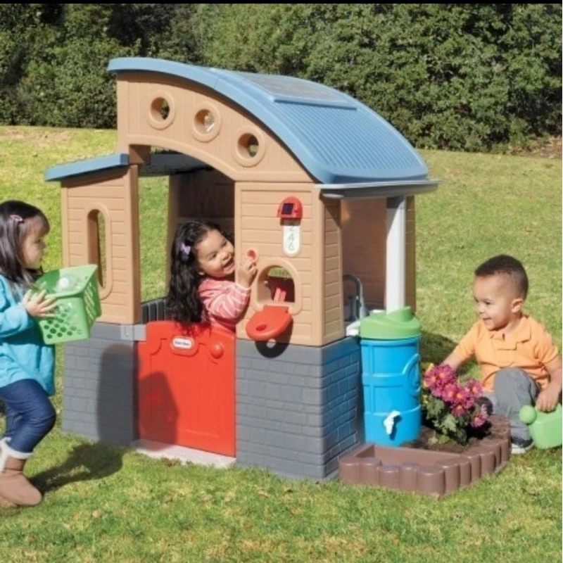 PLAYHOUSE SET GO GREEN RUMAH BERKEBUN GARDEN LAMPU VILLA ARENA BERMAIN DUSTBIN TEMPAT SAMPAH ATAP RO