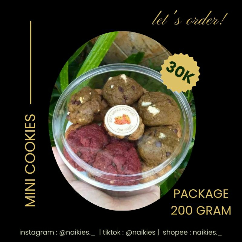 

MINI CRIPSY COOKIES TOPLES 250GR | SOFT BAKED COOKIES HOMEMADE | CAMILAN KUE