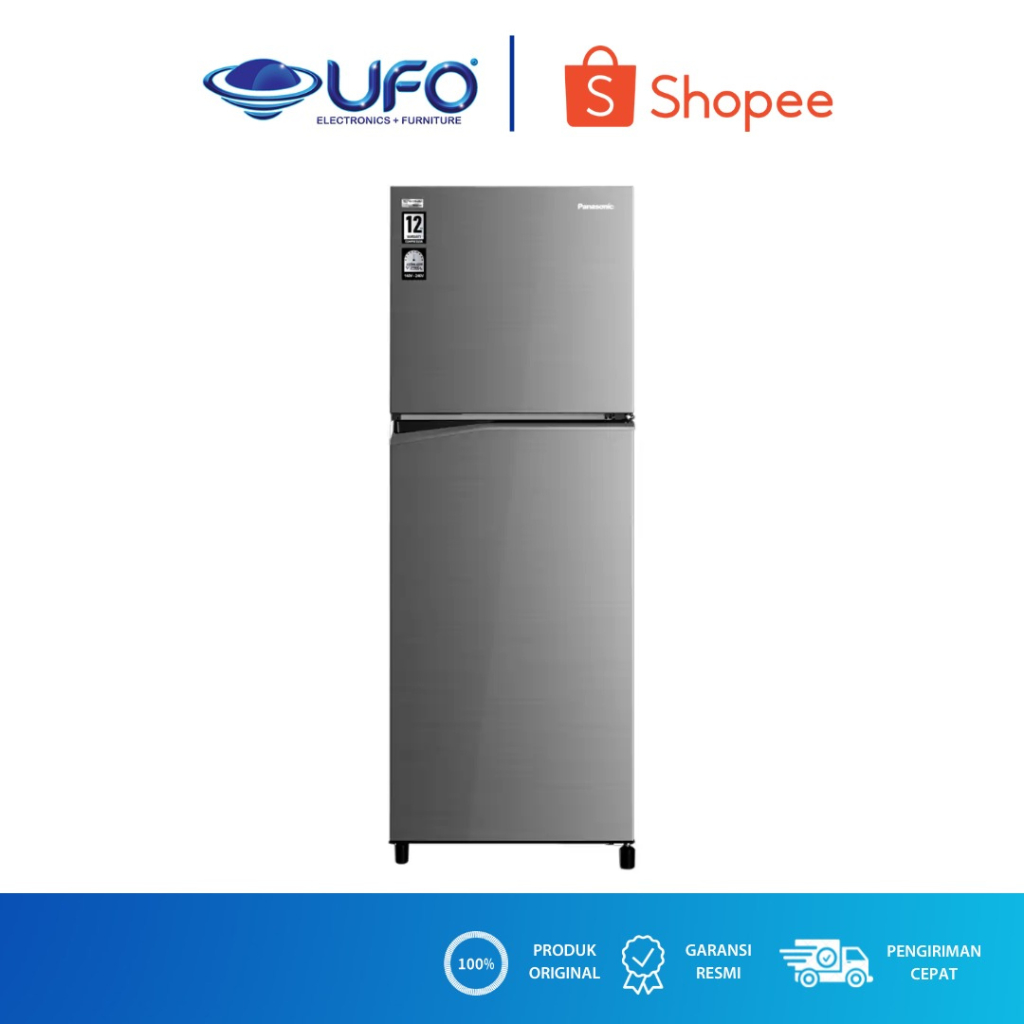 PANASONIC KULKAS 2 PINTU 210 LITER  NRBB210VH- DARK SILVER