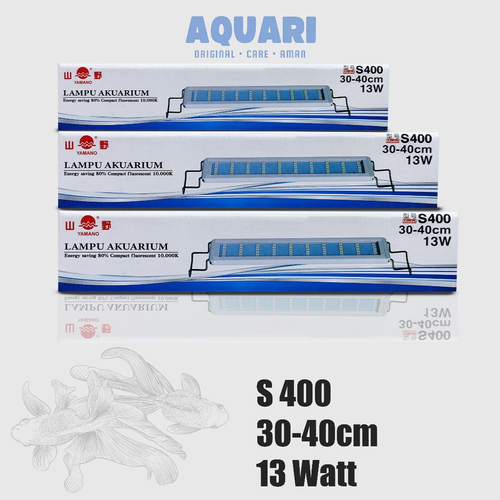 Yamano S400 LED Aquarium Aquascape Praktis Minimalis