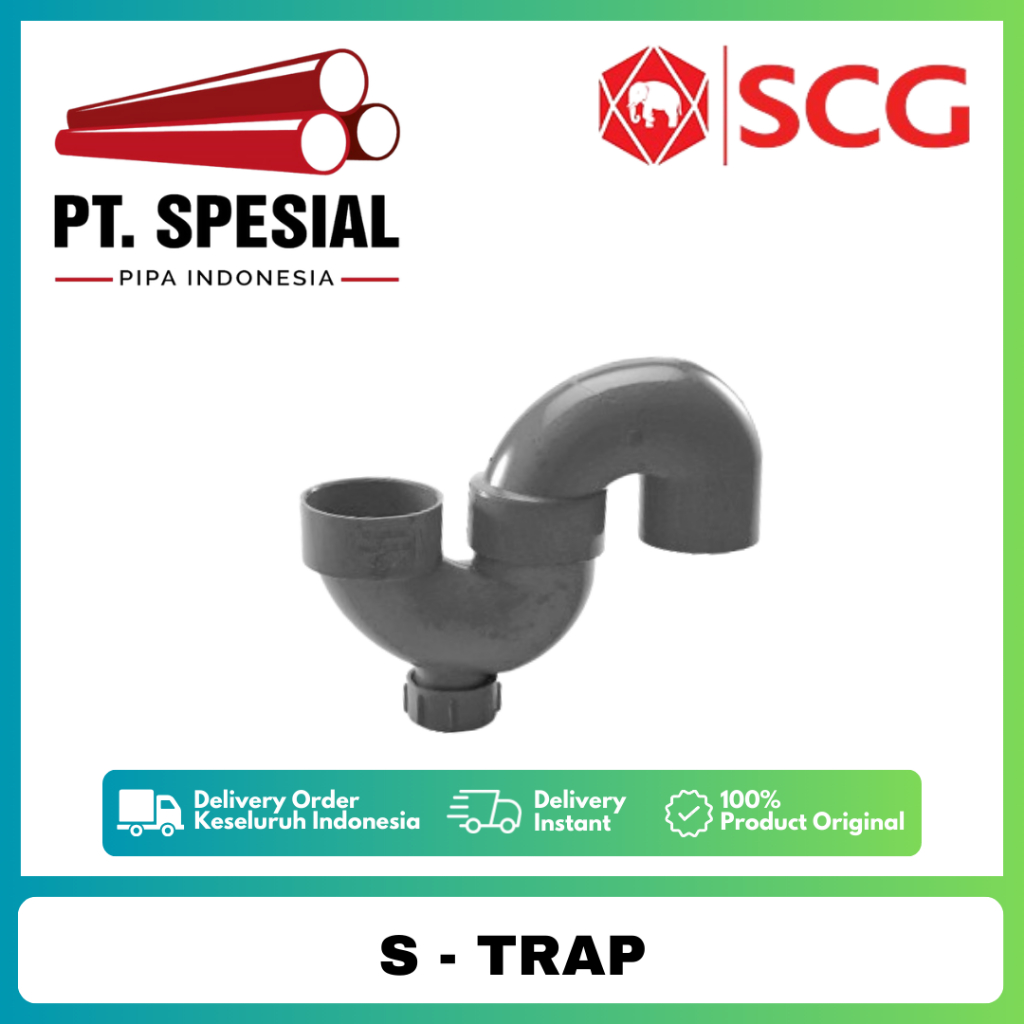 S-Trap 2 Inch PVC SCG Fitting Pipa PVC D SCG - 06