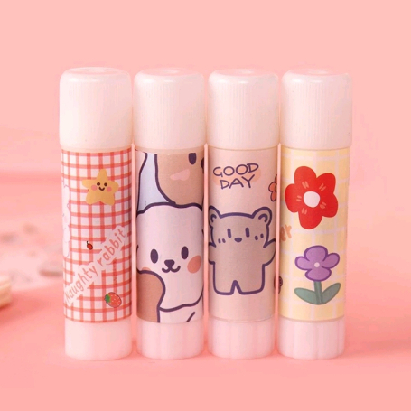 

SALE Glue Stick Lem Kertas Gambar Lucu Aesthetic Stationery Bear Flower