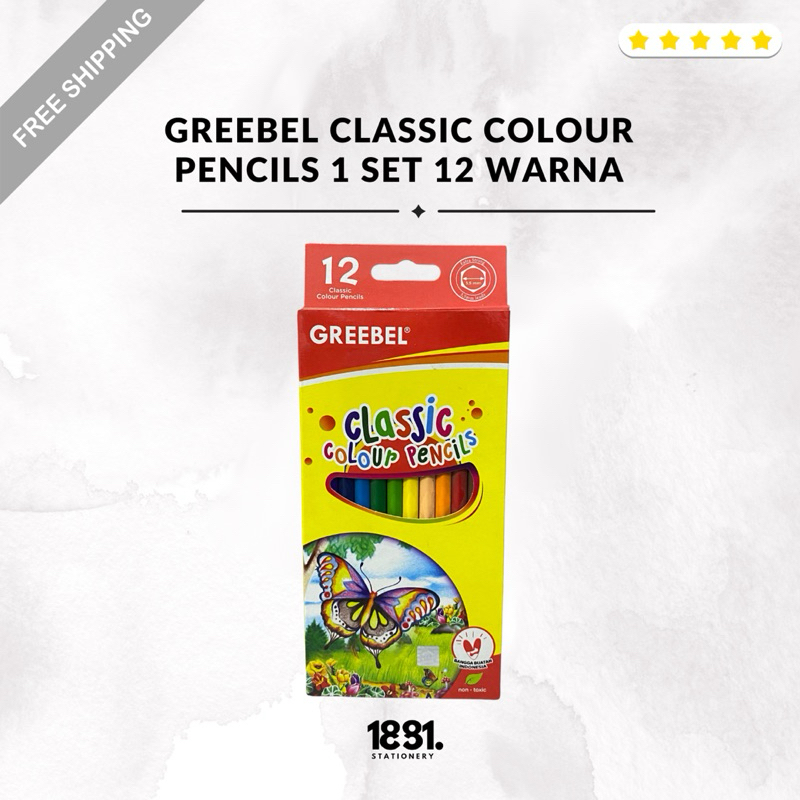 

Greebel Classic Colors Pencils 1 Set 12 Warna | Greebel Pensil Warna